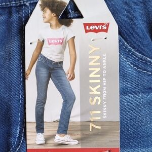 Levi's 711 Skinny Stretch Jeans 14R Dusty Blue Wash